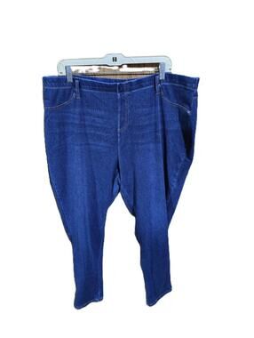 Terra & Sky Dark Blue Denim Pants Size 2X (20W-22W)